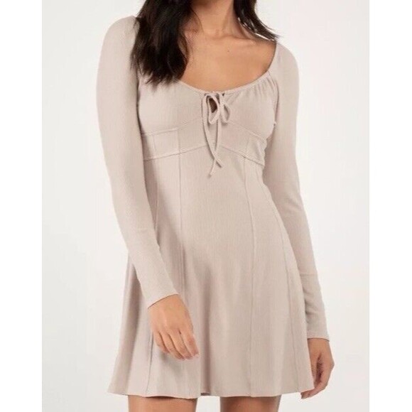 WEST OF MELROSE Emma LS Corset Milkmaid Mini Boho Dress Sz XL Read - Picture 1 of 9